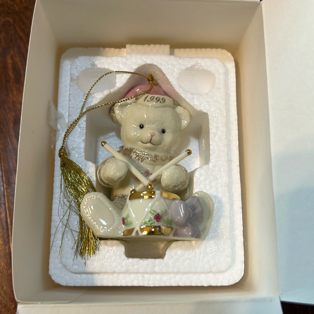 Lenox Vintage 1999 Teddy’s Christmas Wish Ornament